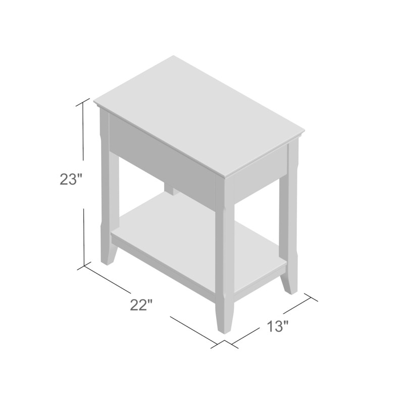 Hillyard 23'' Tall End Table with Storage