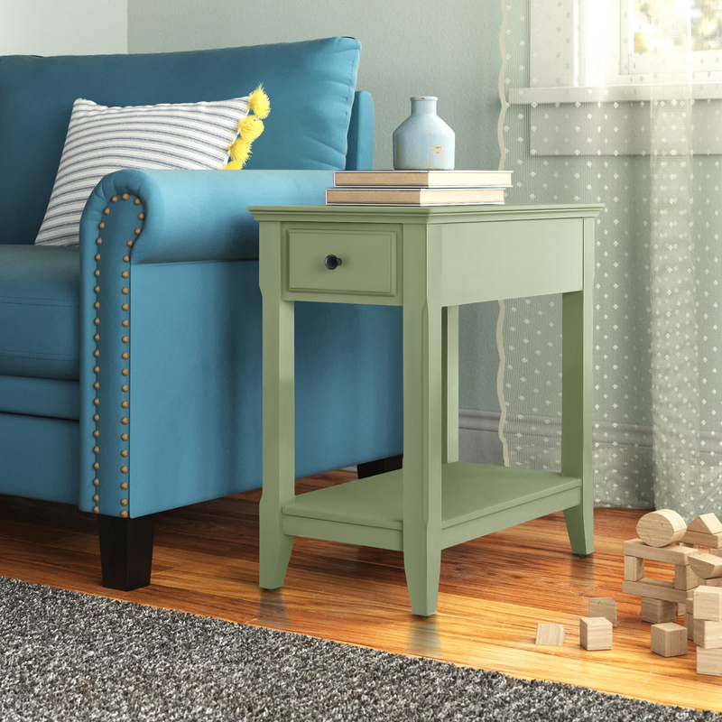 tall narrow side table with storage