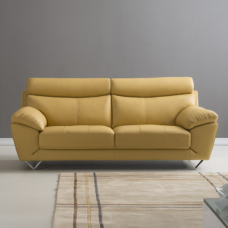 Holborn 86'' Genuine Leather Pillow Top Arm Sofa
