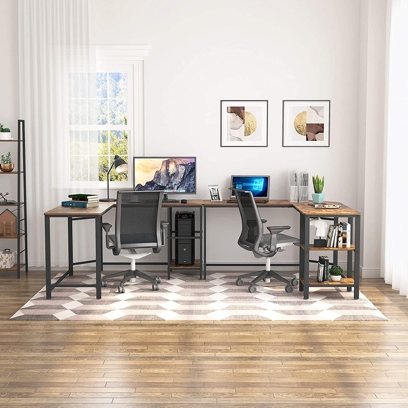Home Office Laptop Study Workstation L-Shape Desk