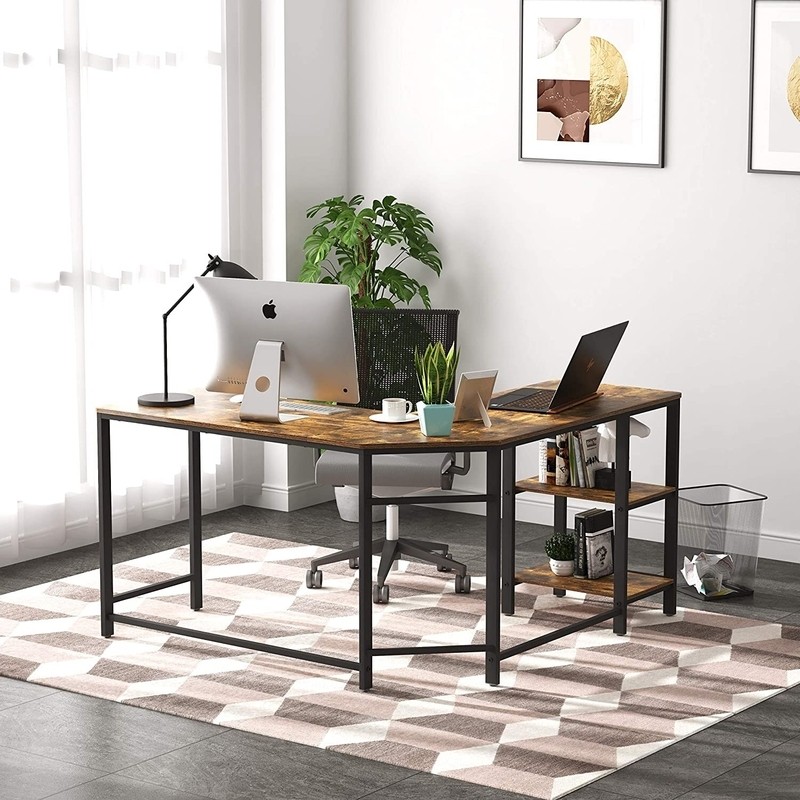 Home Office Laptop Study Workstation L-Shape Desk