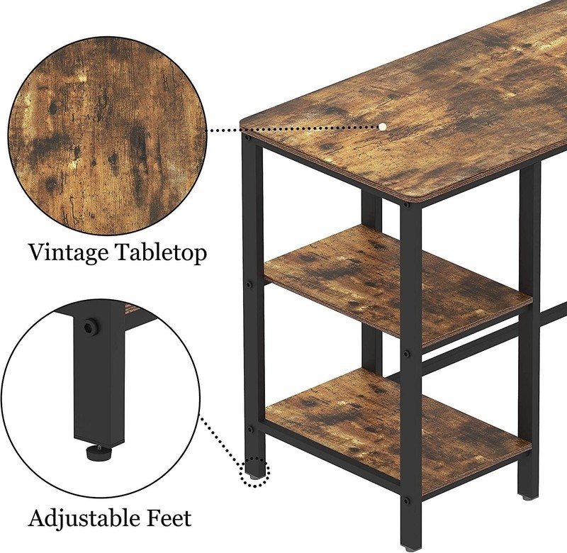 Home Office Laptop Study Workstation L-Shape Desk