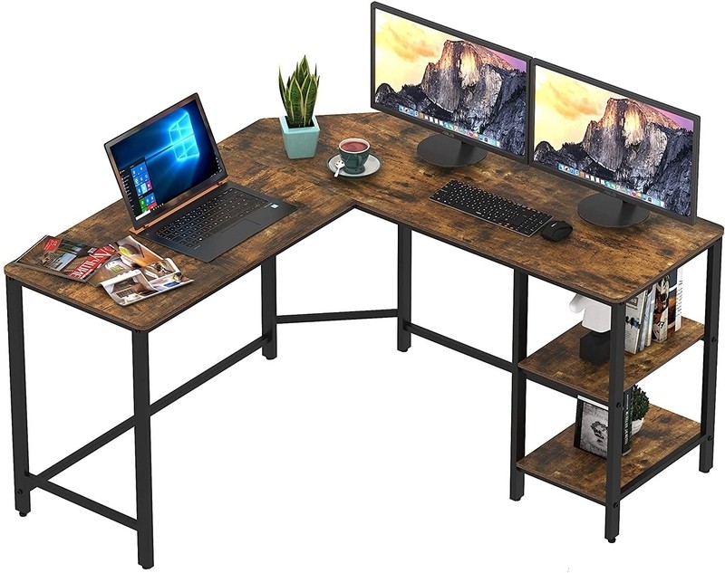 Home Office Laptop Study Workstation L-Shape Desk