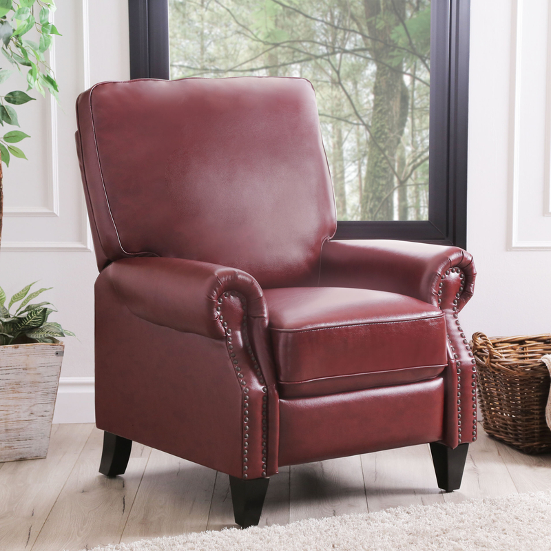 Hoopeston 33.6'' Wide Faux Leather Manual Club Recliner