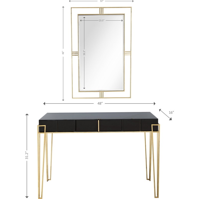 Horton 48'' Console Table and Mirror Set
