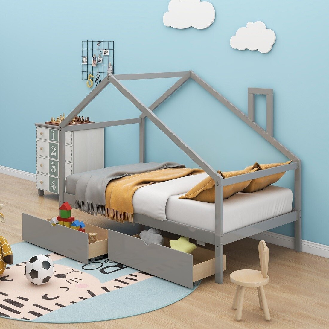 House Shape Canopy For Toddler Bed 
