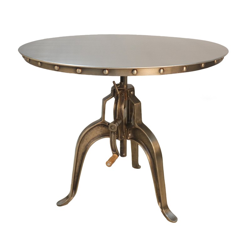 Hoyer 36'' Steel Iron Pedestal Dining Table