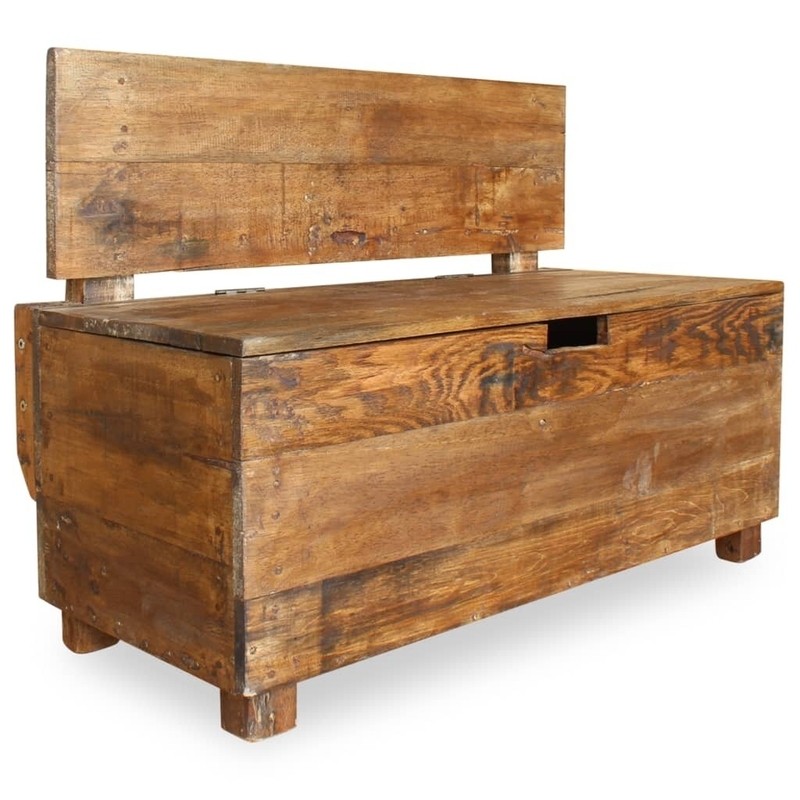 Hugh Wood Flip Top Storage Bench
