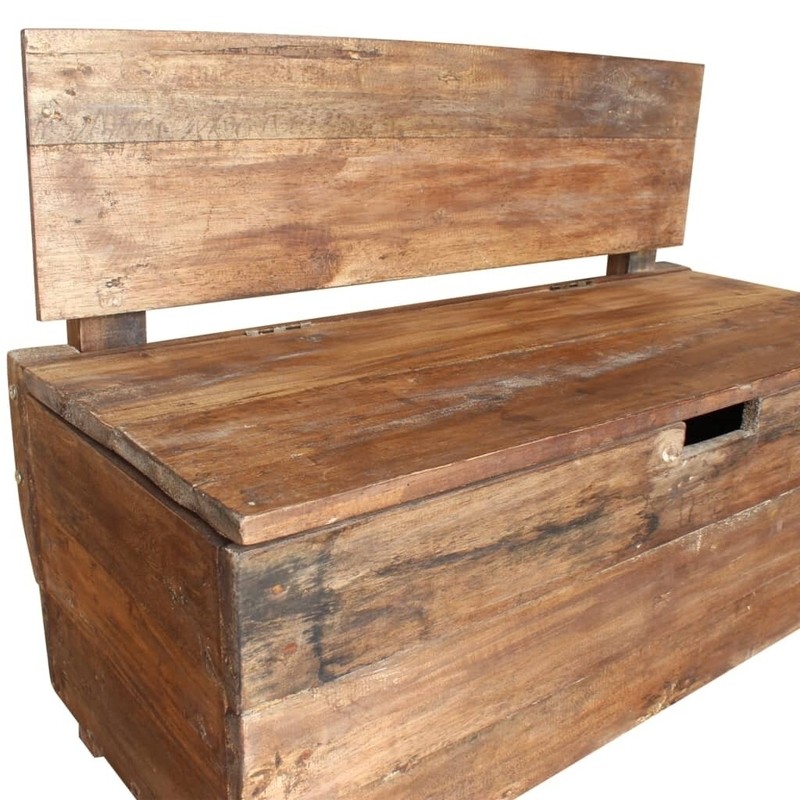 Hugh Wood Flip Top Storage Bench