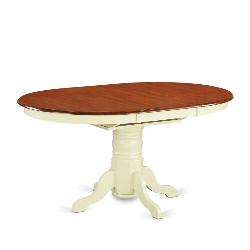 Huse Butterfly Leaf Solid Wood Pedestal Dining Table