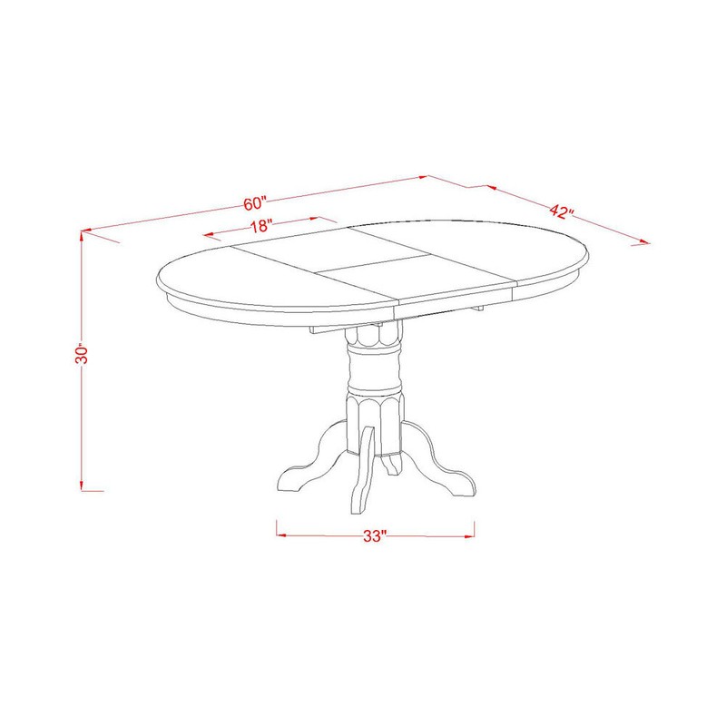 Huse Butterfly Leaf Solid Wood Pedestal Dining Table