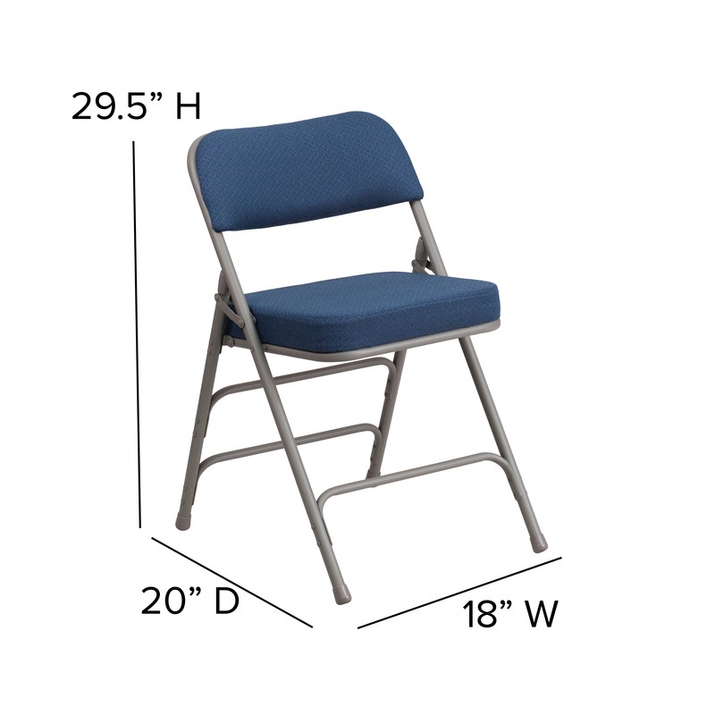 Inbox Zero Fabric Banquet Folding Chair Set of 2