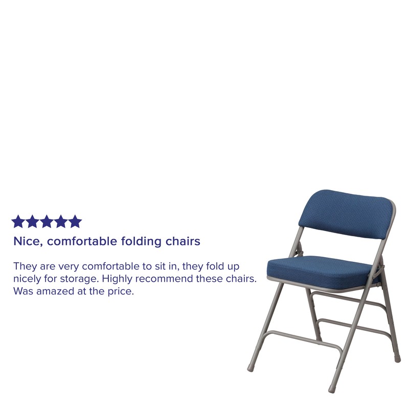 Inbox Zero Fabric Banquet Folding Chair Set of 2
