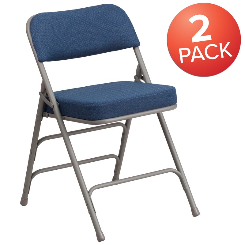 Inbox Zero Fabric Banquet Folding Chair Set of 2
