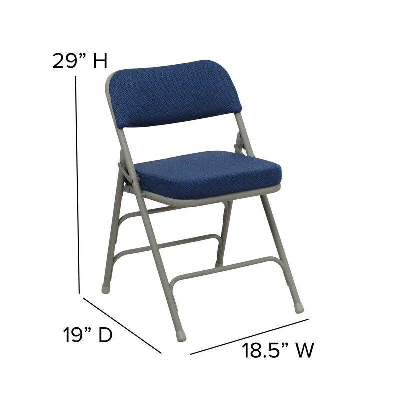 Inbox Zero Fabric Banquet Folding Chair Set of 2