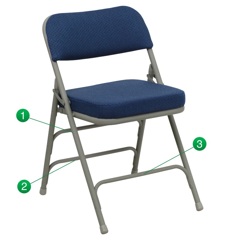 Inbox Zero Fabric Banquet Folding Chair Set of 2