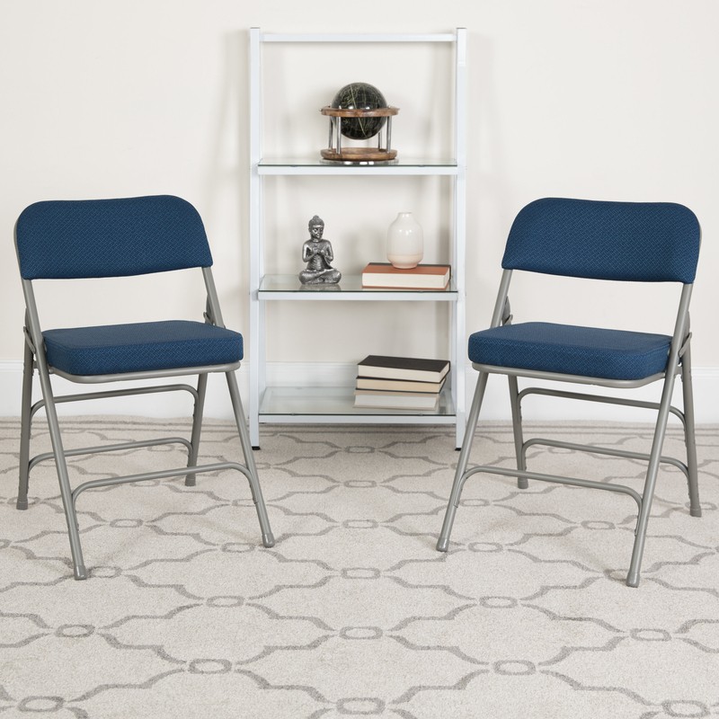 Inbox Zero Fabric Banquet Folding Chair Set of 2