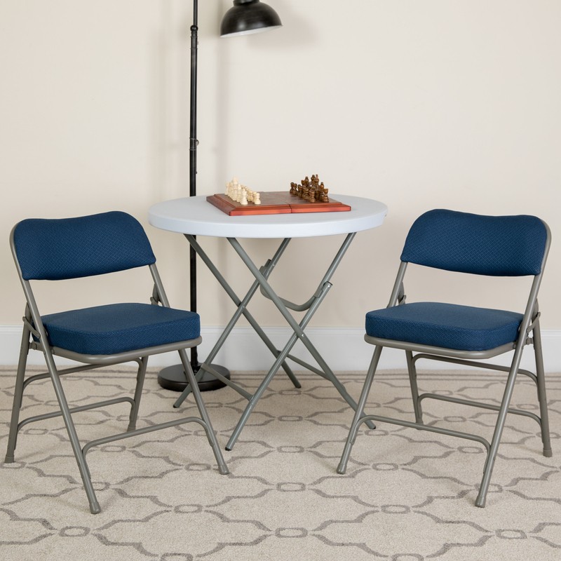 Inbox Zero Fabric Banquet Folding Chair Set of 2