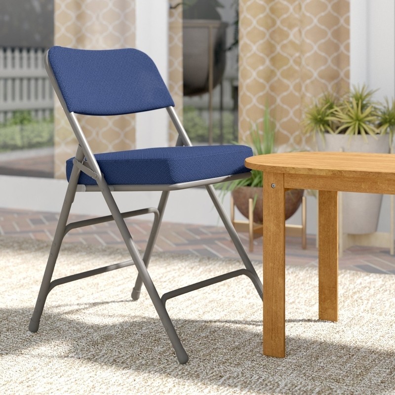 Inbox Zero Fabric Banquet Folding Chair Set of 2