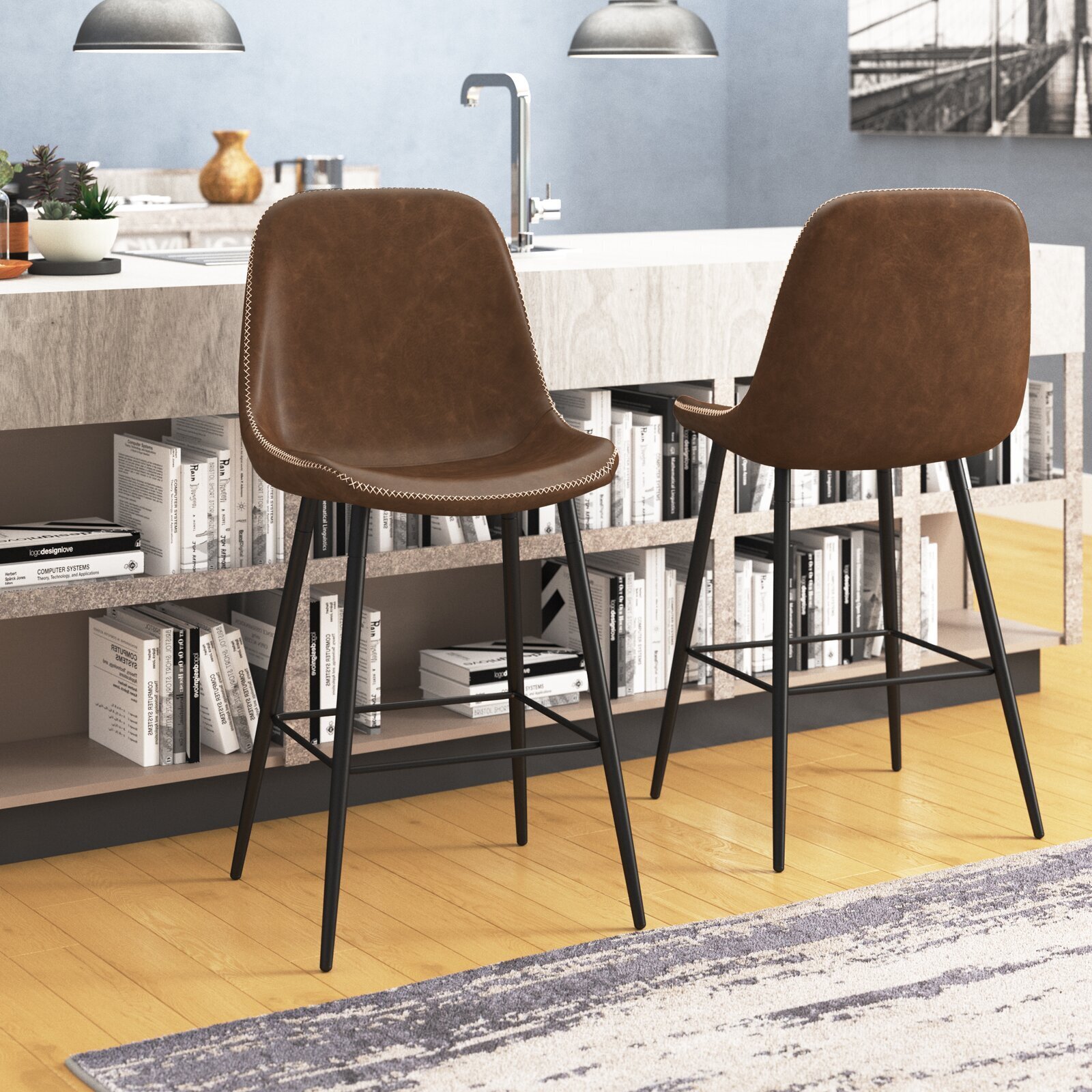 Industrial Bar Stools With Backs 