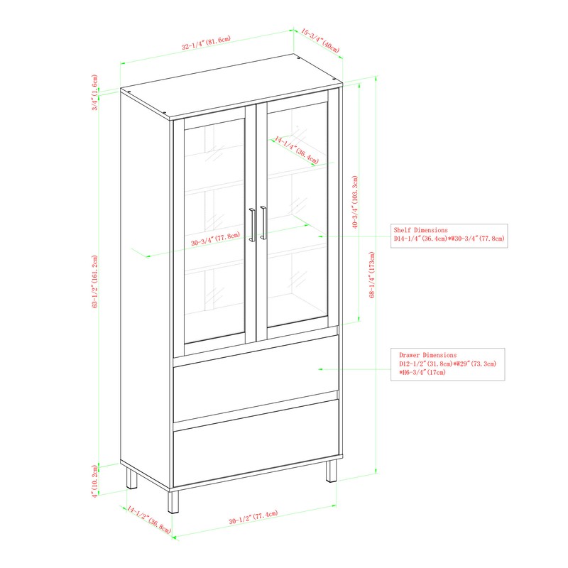 Isla 15.75'' Wide China Cabinet
