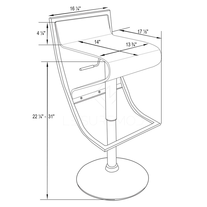 Jainil Adjustable Height Swivel Bar Stool