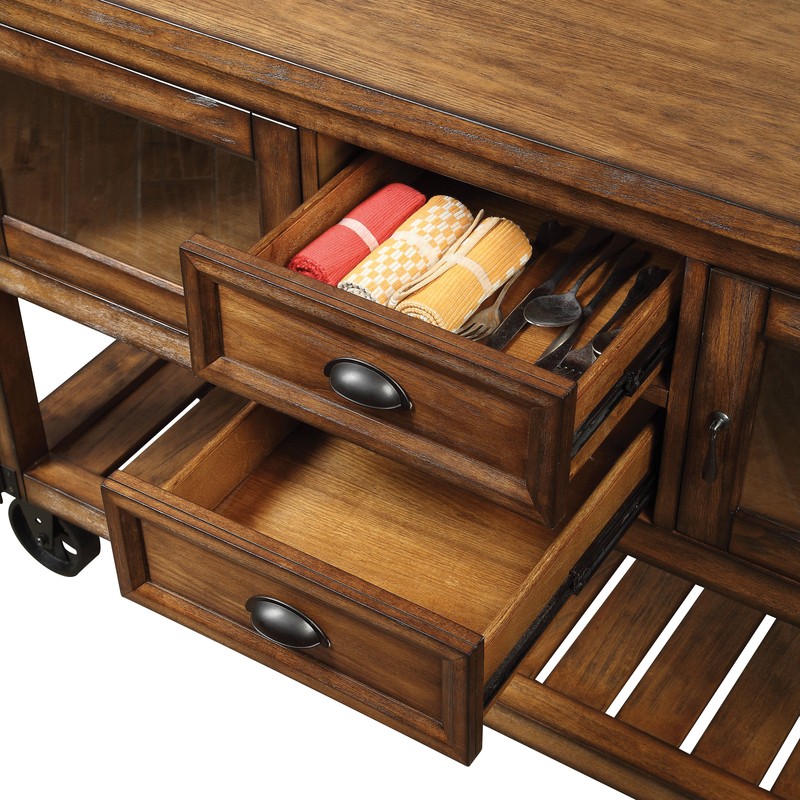 Jayesh 58'' Wide Rolling Kitchen Cart