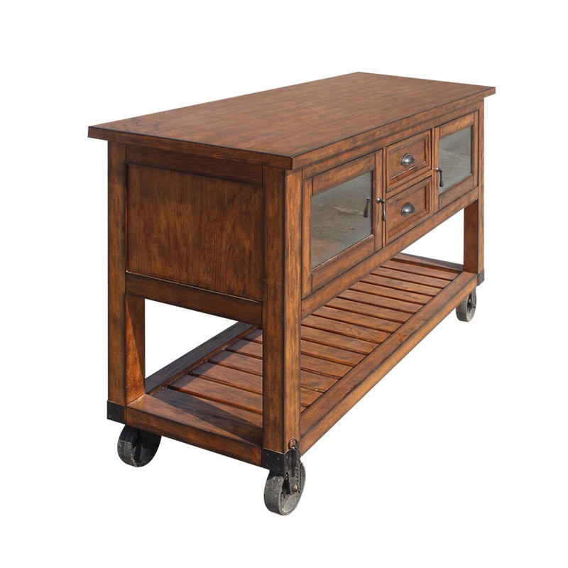 Jayesh 58'' Wide Rolling Kitchen Cart