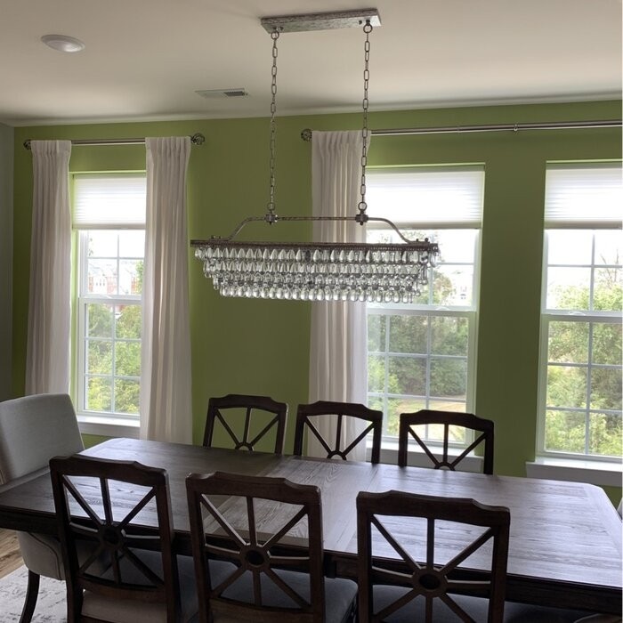 Jenna 6 - Light Unique / Statement Square / Rectangle Chandelier