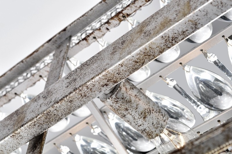 Jenna 6 - Light Unique / Statement Square / Rectangle Chandelier