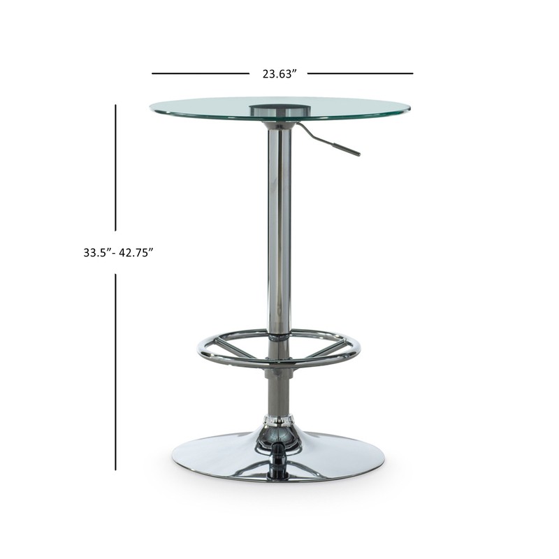 Kalliopi Bar Height 23.63'' Pedestal Dining Table