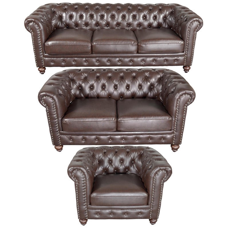 Kamen 3 Piece Living Room Set