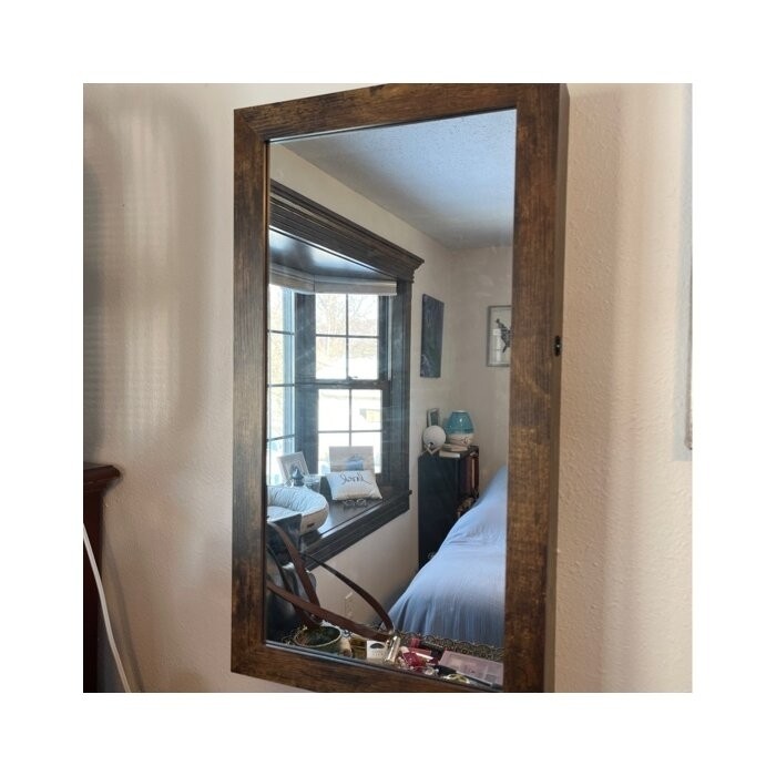 Karmakar 14.6'' Wide Wall Mounted Jewelry Armoire with Mirror