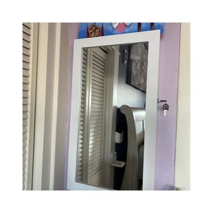 Karmakar 14.6'' Wide Wall Mounted Jewelry Armoire with Mirror