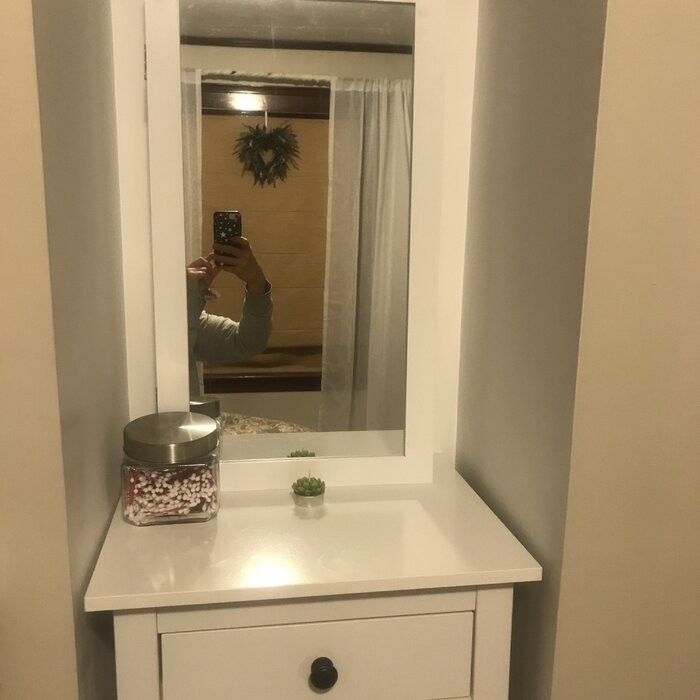 Karmakar 14.6'' Wide Wall Mounted Jewelry Armoire with Mirror