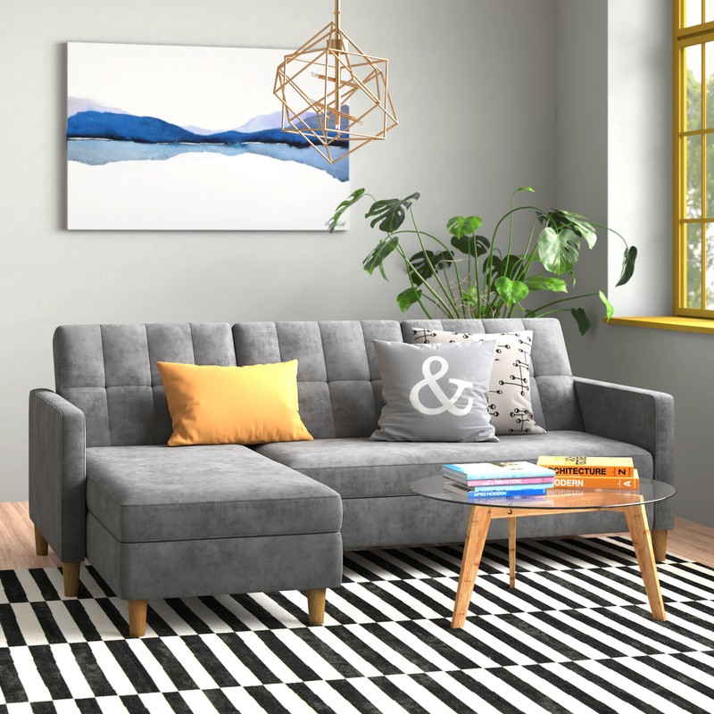 Kayden 84" Wide Reversible Sleeper Sofa & Chaise