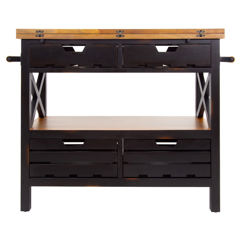 Keener 42'' Wide Kitchen Island with Solid Wood Top
