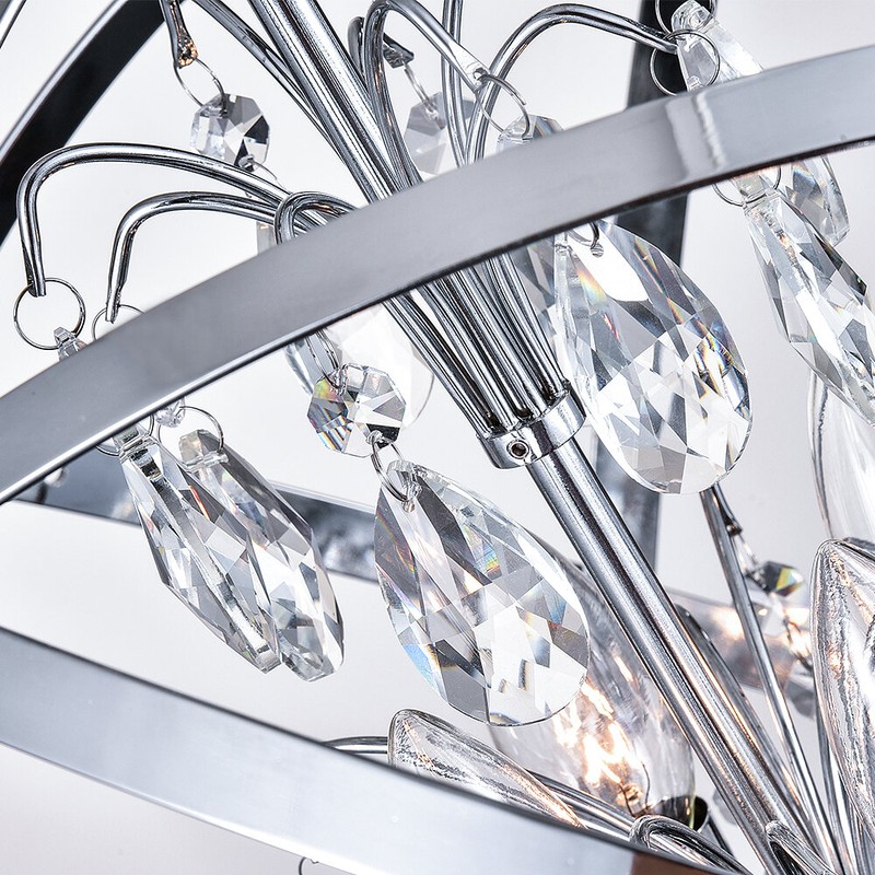 Kenzo 6 - Light Chandelier with Crystal Accents