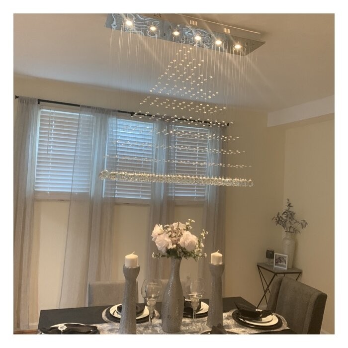 Kenzo 6 - Light Chandelier with Crystal Accents