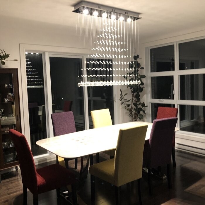 Kenzo 6 - Light Chandelier with Crystal Accents