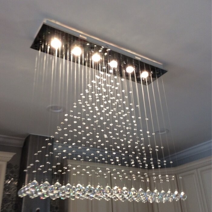 Kenzo 6 - Light Chandelier with Crystal Accents