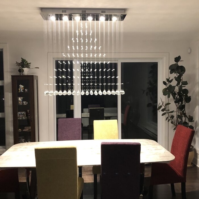 Kenzo 6 - Light Chandelier with Crystal Accents