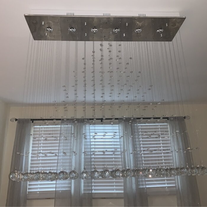 Kenzo 6 - Light Chandelier with Crystal Accents