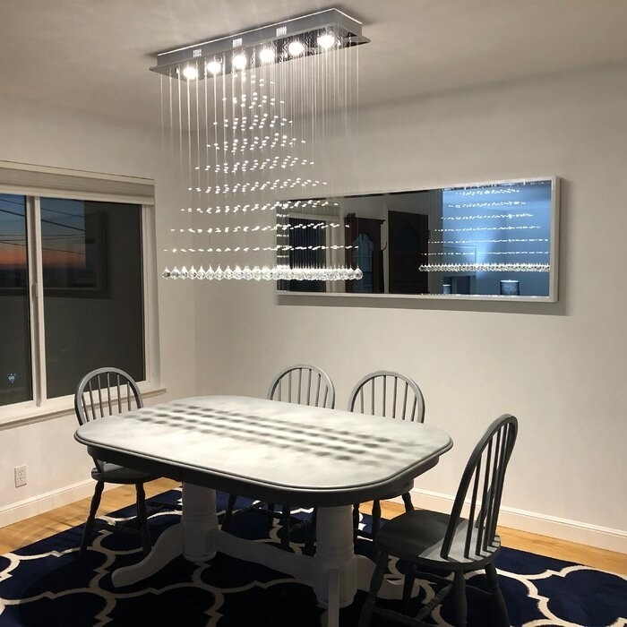 Kenzo 6 - Light Chandelier with Crystal Accents