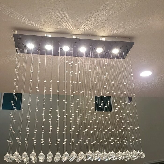 Kenzo 6 - Light Chandelier with Crystal Accents