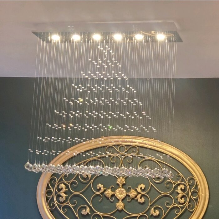 Kenzo 6 - Light Chandelier with Crystal Accents