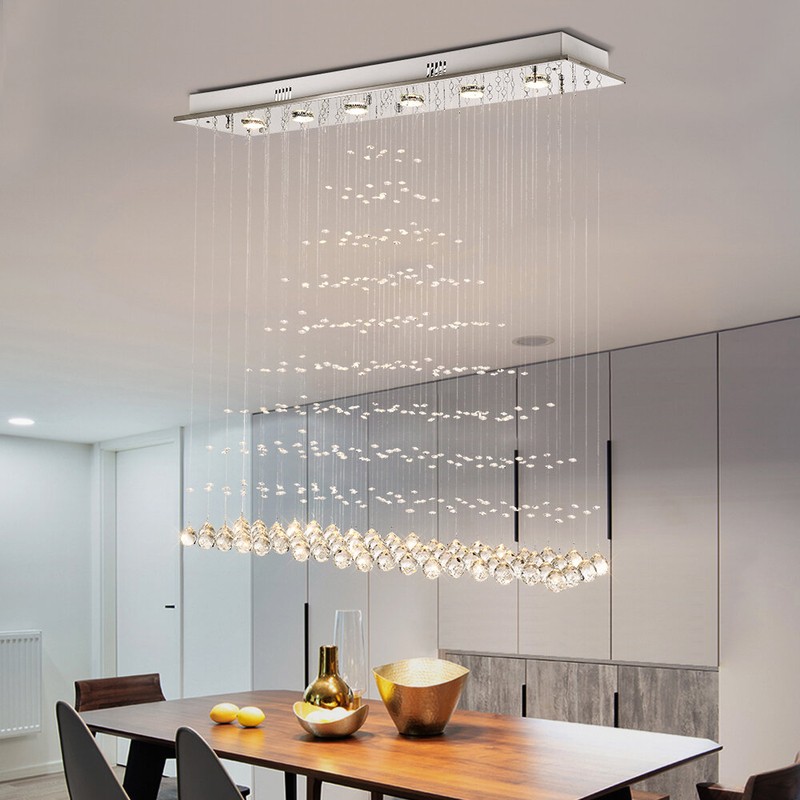 Kenzo 6 - Light Chandelier with Crystal Accents