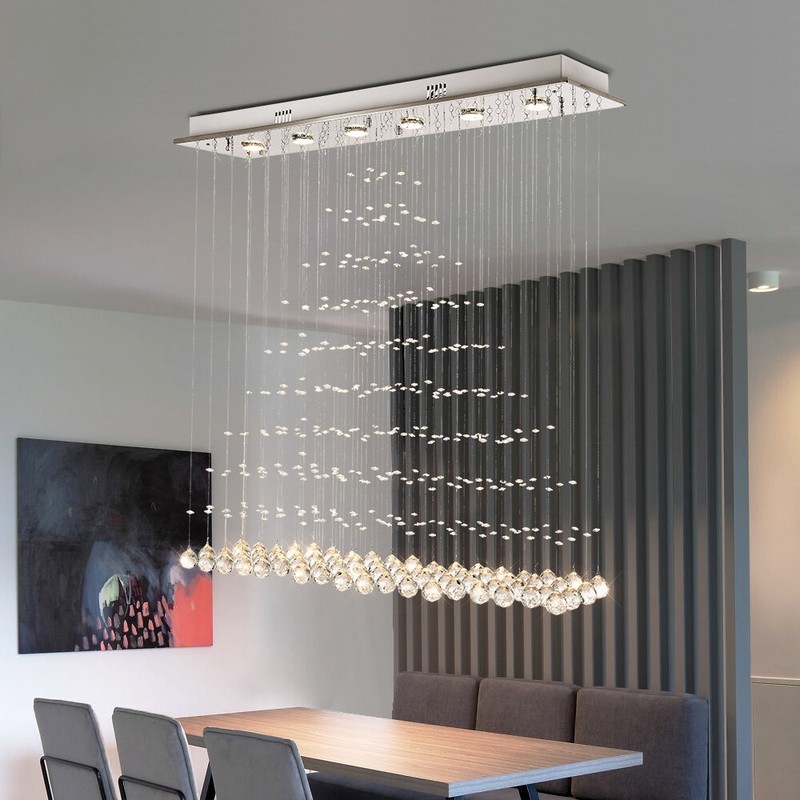 Kenzo 6 - Light Chandelier with Crystal Accents