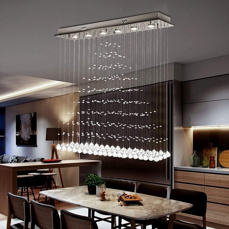Kenzo 6 - Light Chandelier with Crystal Accents