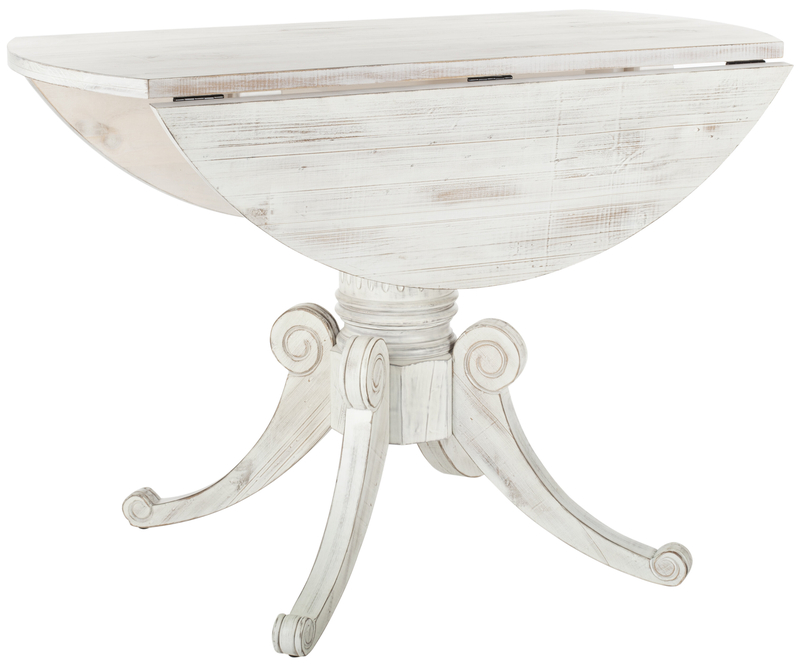 Kerwin Drop Leaf Pine Solid Wood Pedestal Dining Table